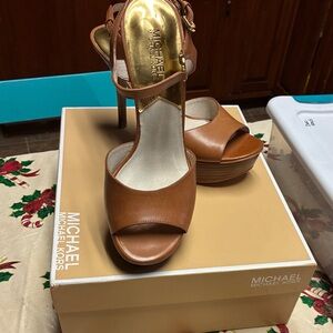 Michael Kors Collection Tan Platform Sandals